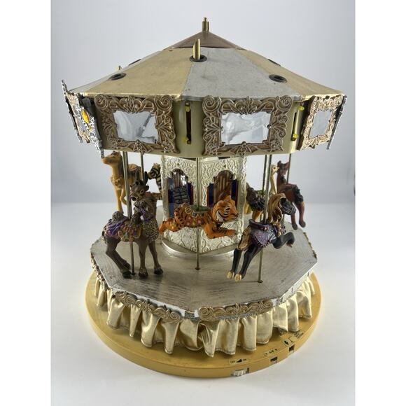 Vintage Large Holiday Creations Carouse Christmas Merry Go Round 2000 Untested - Picture 1 of 9
